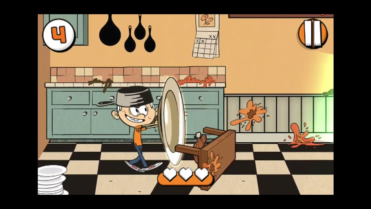 the loud house linc ln charge food fight / gameplay 6