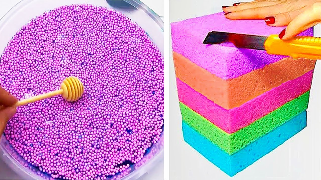 Удовлетворяющая слизь Slime ASMR | Расслабляющее видео слизи # 2312