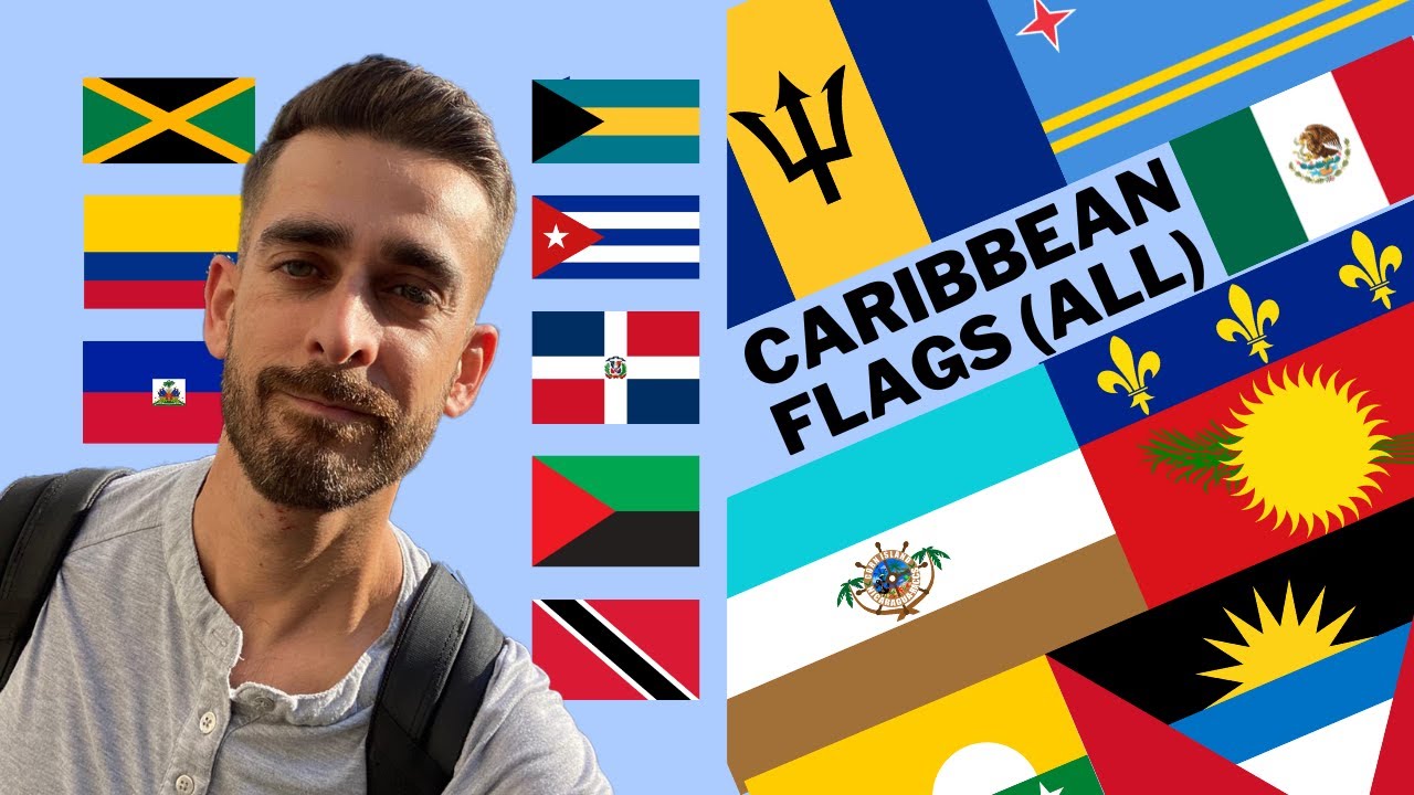 🏝️ Flags of the Caribbean 🤩 ALL Caribbean flags, official names of all islands in 2023