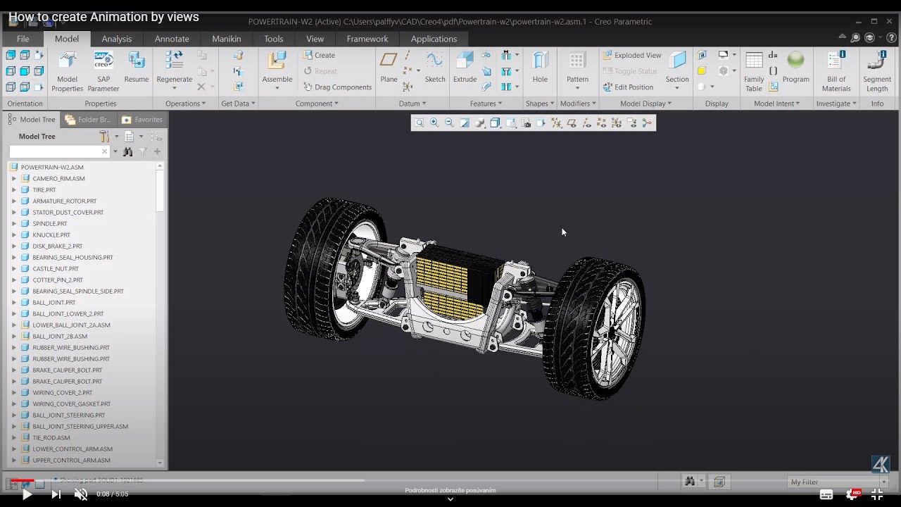 PTC Creo tutorial: How to create Animation by Views
