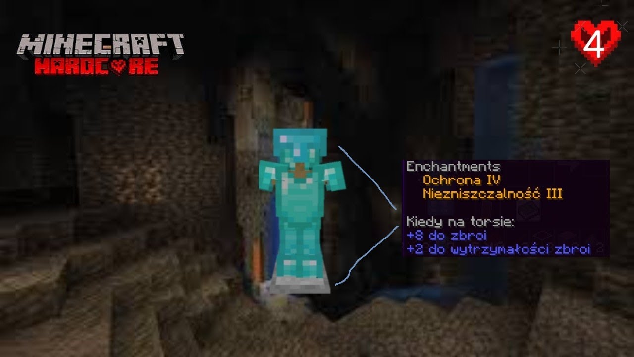 Stworzyłem Najlepszą Diamentową Zbroję W MINECRAFT HARDCORE #4