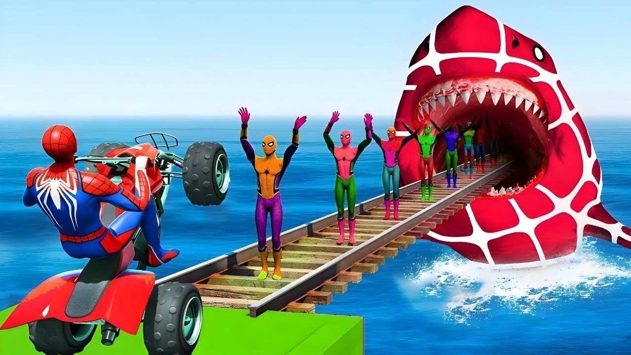 الرجل العنكبوت انقاذ باتمان Spider-Man Rescue batman vs iron man vs venom funny Game GTA 5 superh