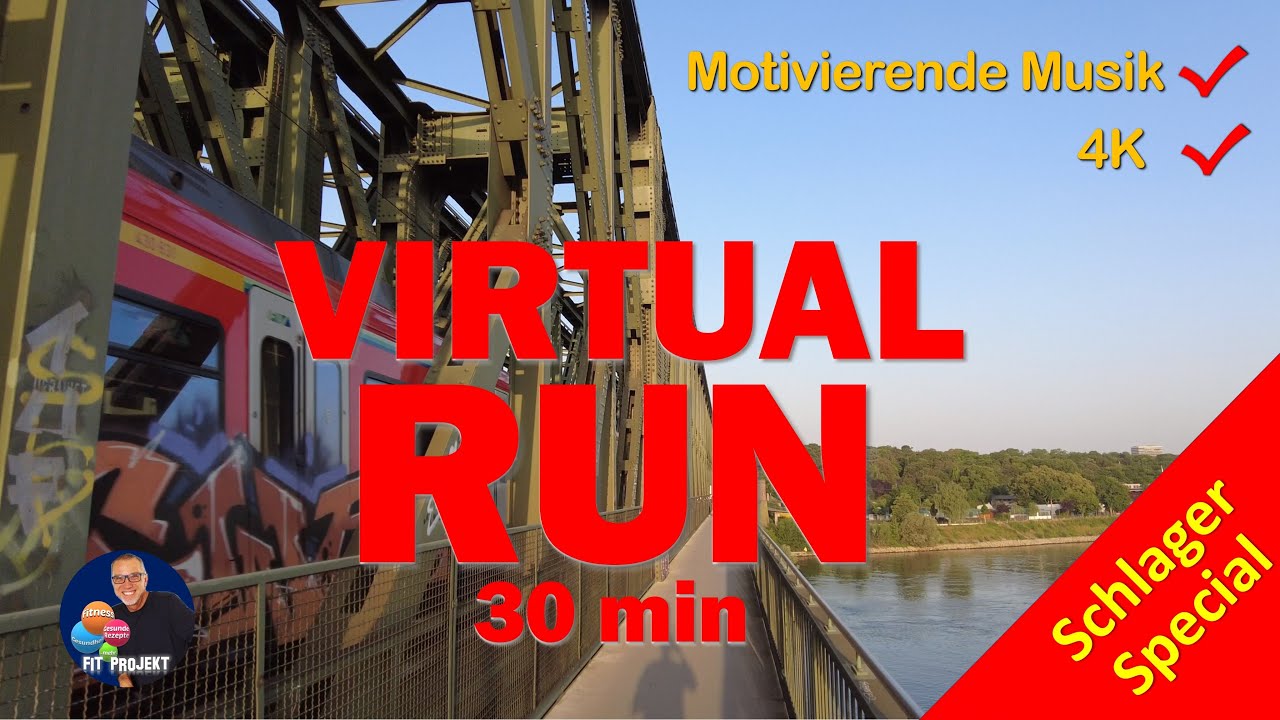 Virtual run 4k für Laufband und Crosstrainer - Schlager Special | 30 min | Gute Laune Garantie Party