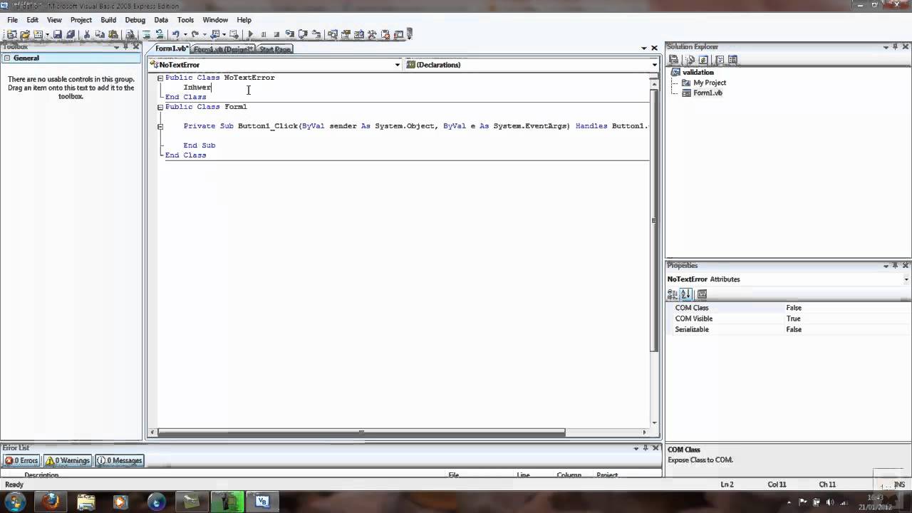 5.16 Error Handling in VB.Net (Try, Catch)