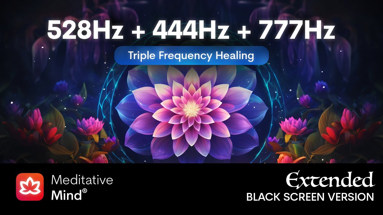 528Hz + 444Hz + 777Hz | TRIPLE FREQUENCY HEALING [BLACK SCREEN] | Manifest Your Deepest Desires