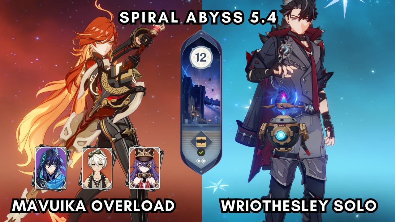 NEW ABYSS | C0 Mavuika Overload & C1 Wriothesley Solo | Spiral Abyss 5.4 Floor 12 | Genshin Impact