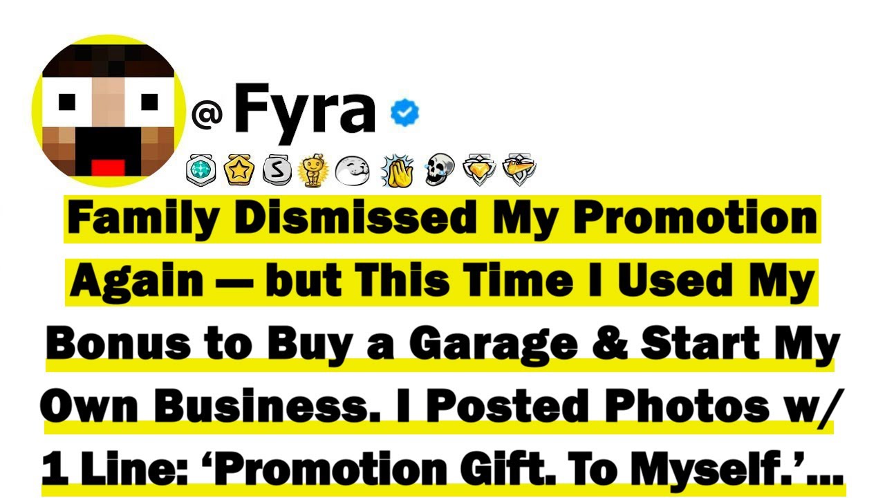Family Dismissed My Promotion Again—But This Time I Used My Bonus to Buy a Garage & Start My Own Buz