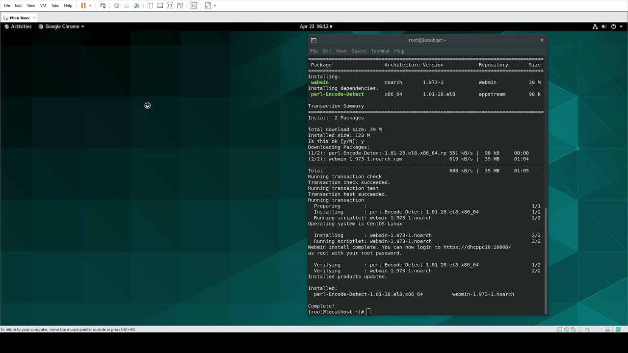 របៀប​​ install Webmin  for CentOS 8