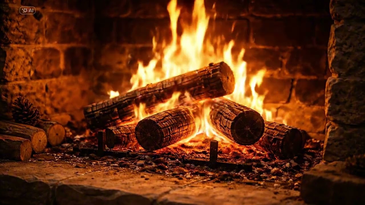 Cinematic Fireplace Ambience in 4K | Deep Warmth