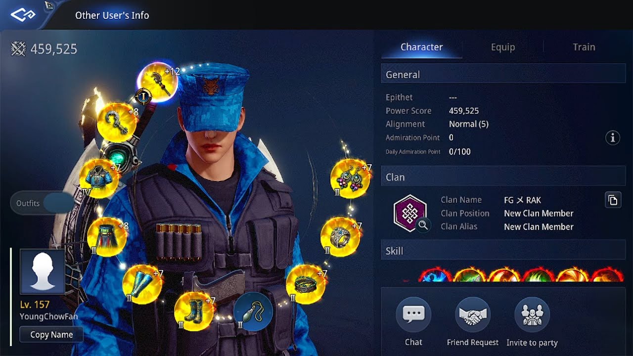 460k lancer 370k skill reduc crit eva warrior ?!