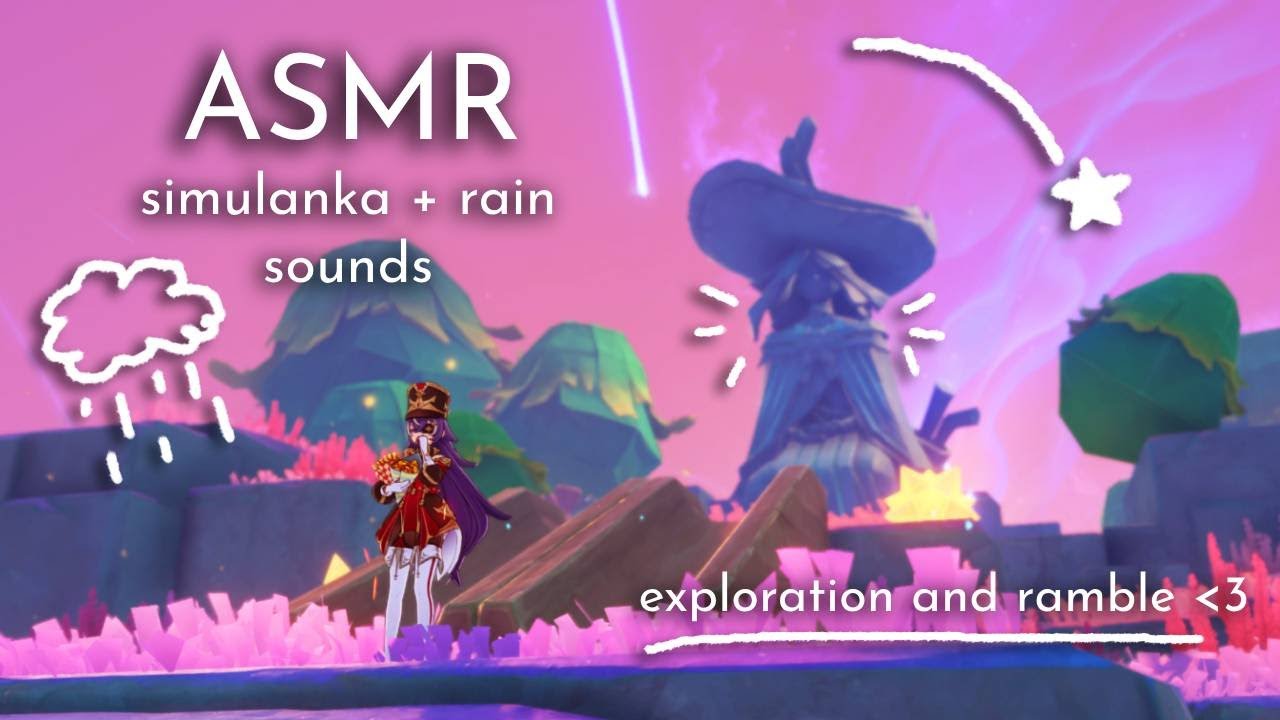 ASMR ~ exploring simulanka w/ light thunderstorm sounds 🌩️~ genshin impact - whisper ramble