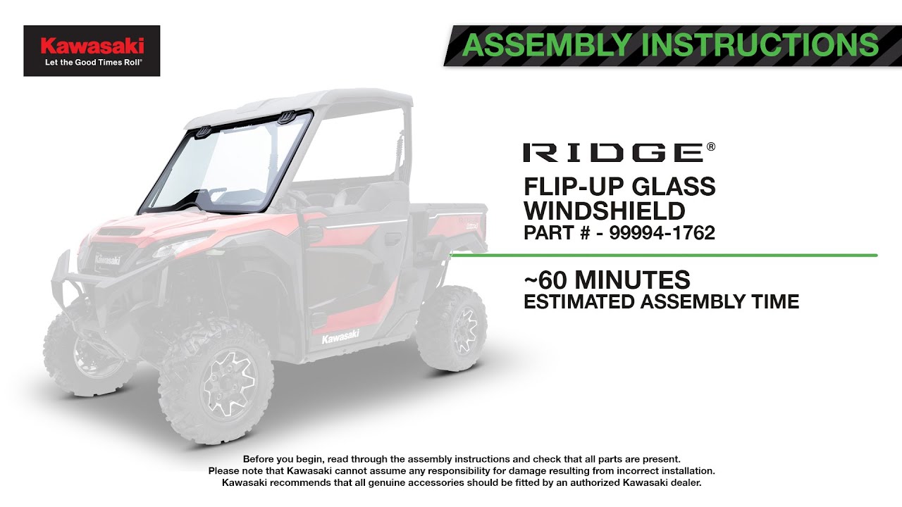 99994 1762 Flip-Up Windshield, Glass - Installation Video