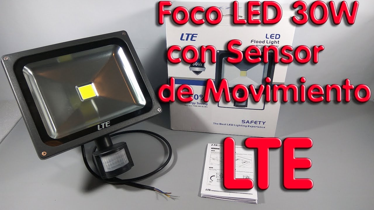 Foco LED con Sensor de Movimiento 30W LTE