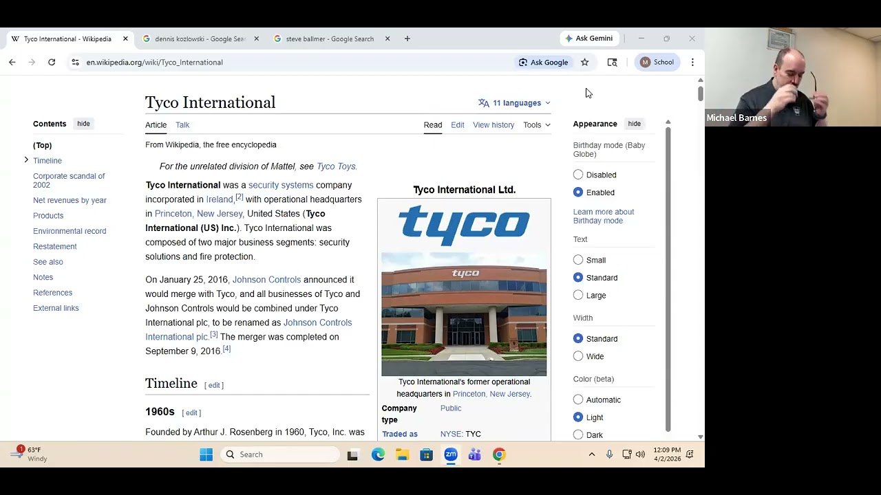 ACCT 620 (Spring 2026) - Fraud Case 10: Tyco