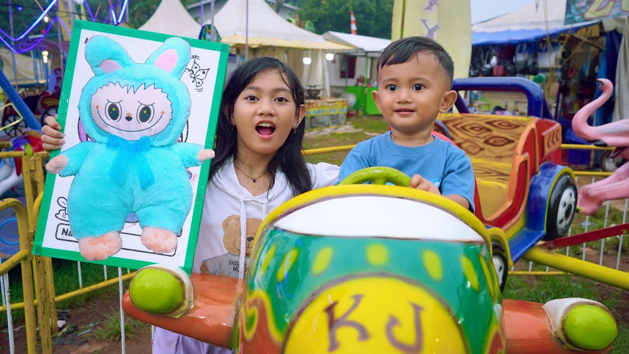 NAIK ODONG ODONG PESAWAT DAN MEWARNAI DI PASAR MALAM