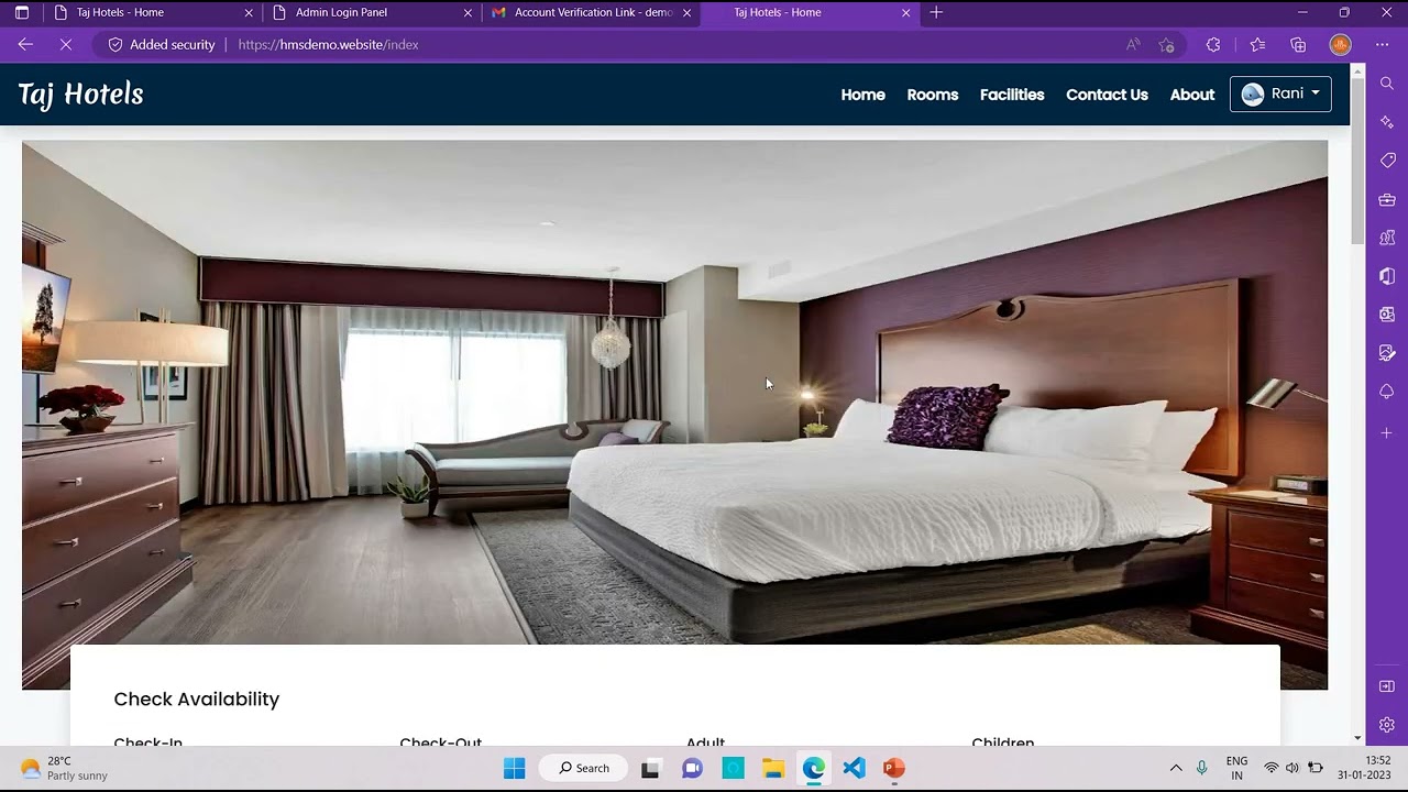Lodgify Hotel Room Booking Demo in English
