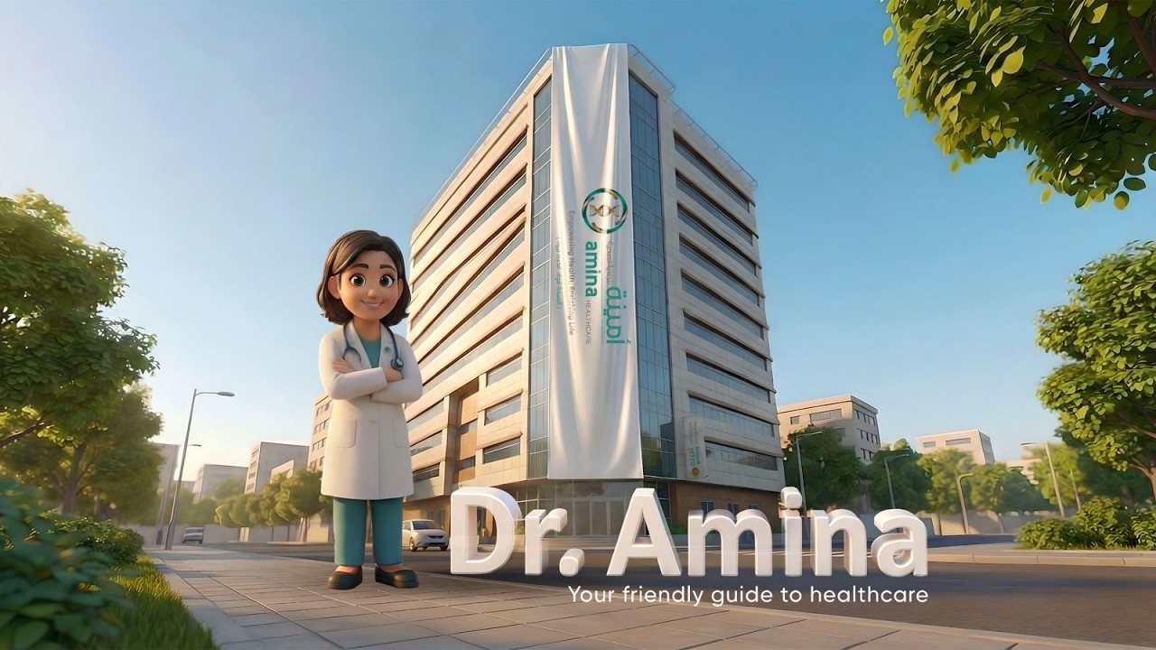 Meet Dr. Amina — your friendly guide to health and care.