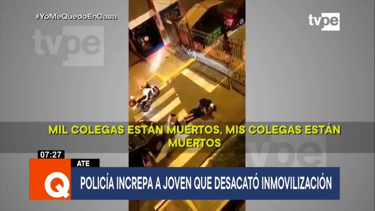 Policía increpa a joven que desacató inmovilización: “¡Mis colegas están muertos!”