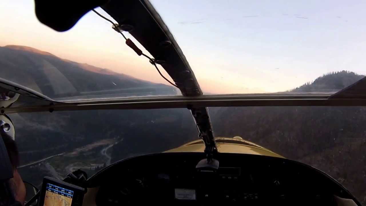 Cessna 195 Approach to Johnson Creek (3U2)