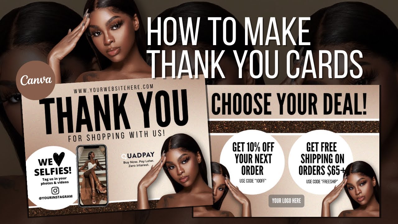 How To Make Thank You Cards On Canva | Easy Step By Step Tutorial | Glam Graphics