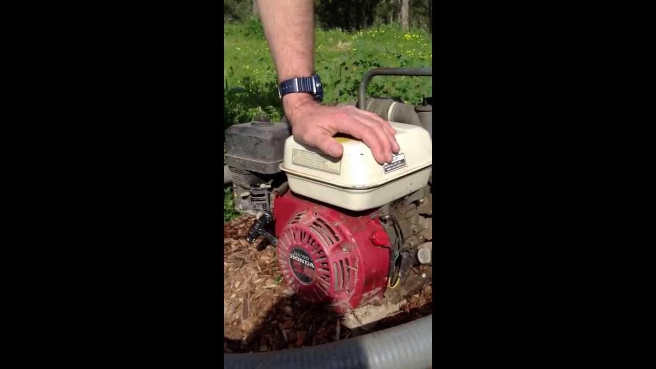 Starting the Honda Water Transfer pump.