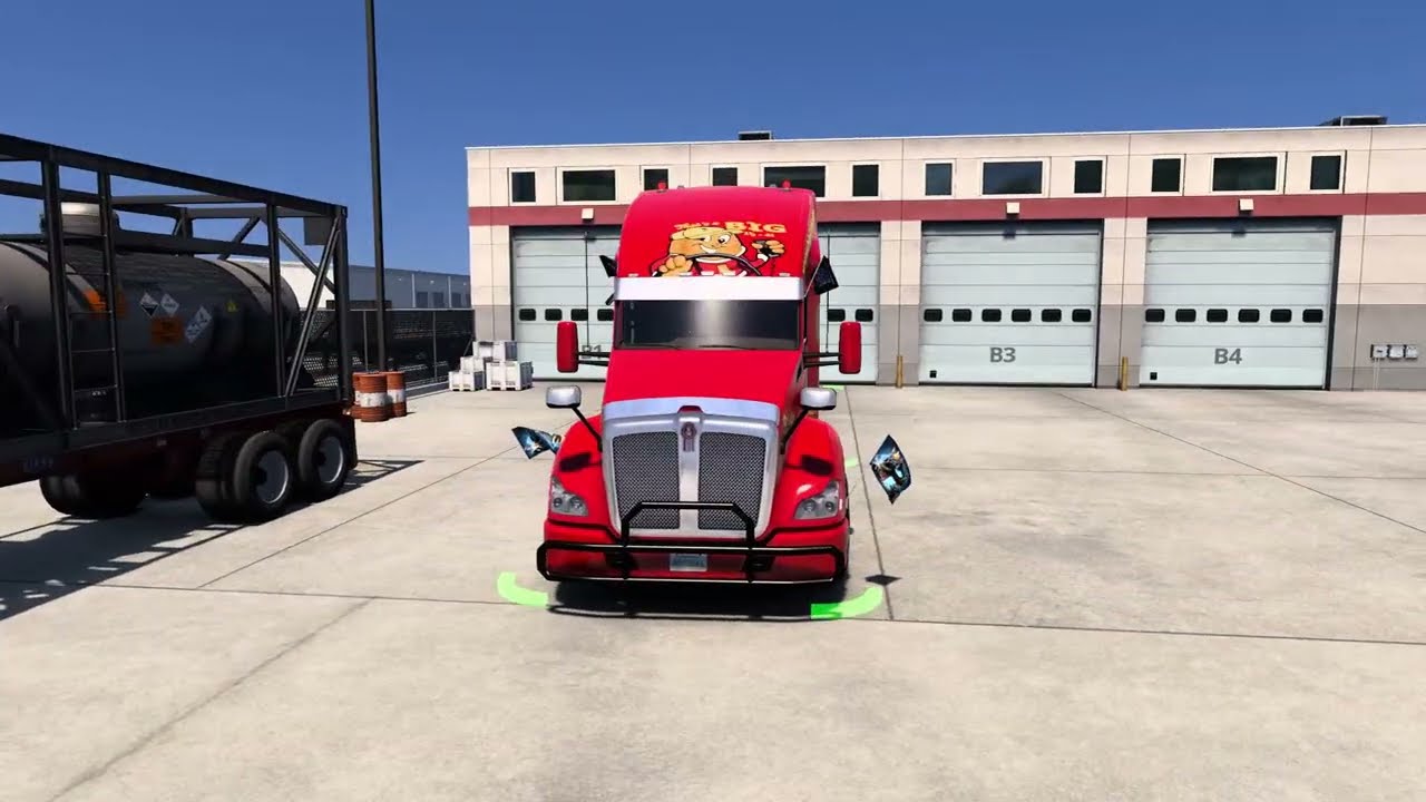 American Truck Simulator 2025 Transportando camioneta,      (▀̿Ĺ̯▀̿ ̿)  destino Louisiana.