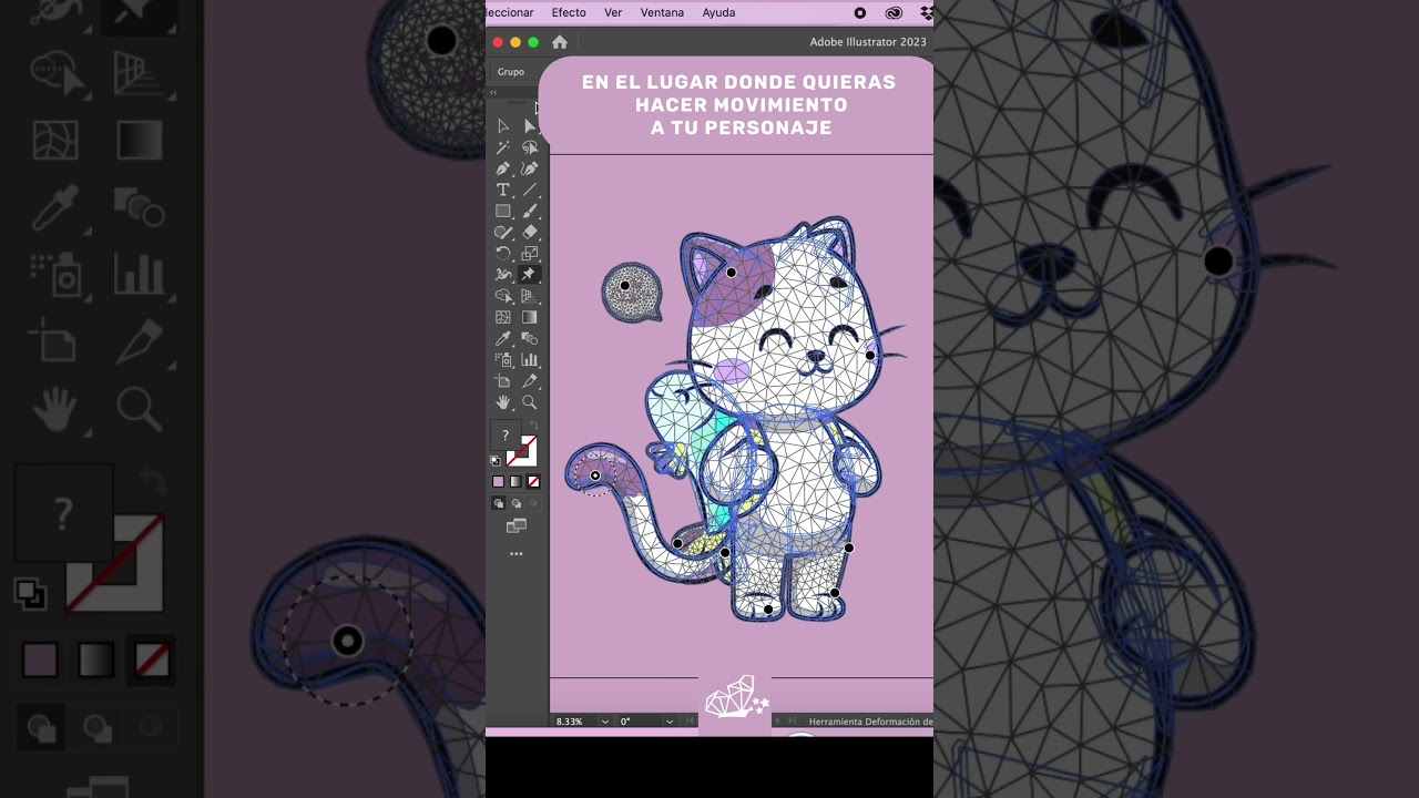 Herramienta deformaci&oacute;n libre en Illustrator