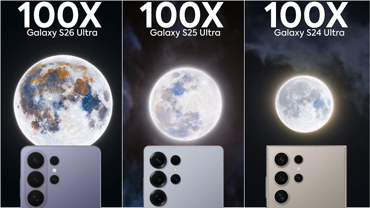Samsung S26 Ultra vs Samsung S25 Ultra vs Samsung S24 Ultra Live Zoom Test Comparison