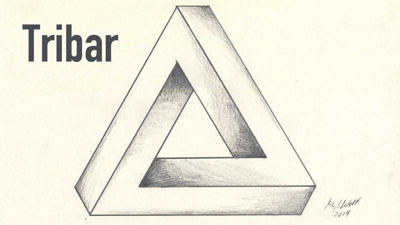 Tribar (Penrose Dreieck) optische Illusion