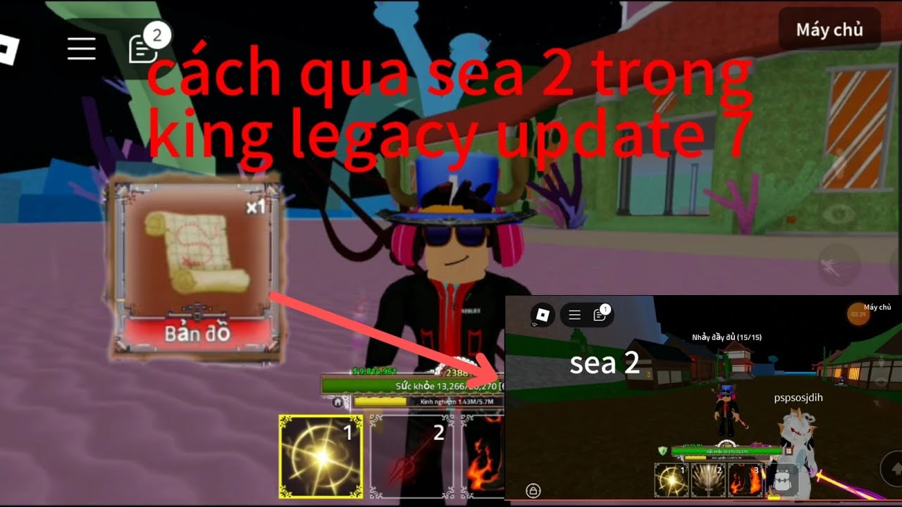 hướng dẫn qua sea 2 trong King legacy update 7