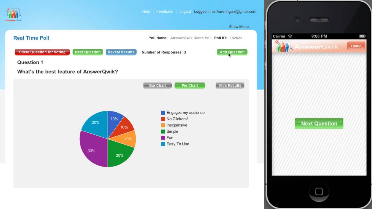 AnswerQwik Tutorial - Conducting a Real-time Poll