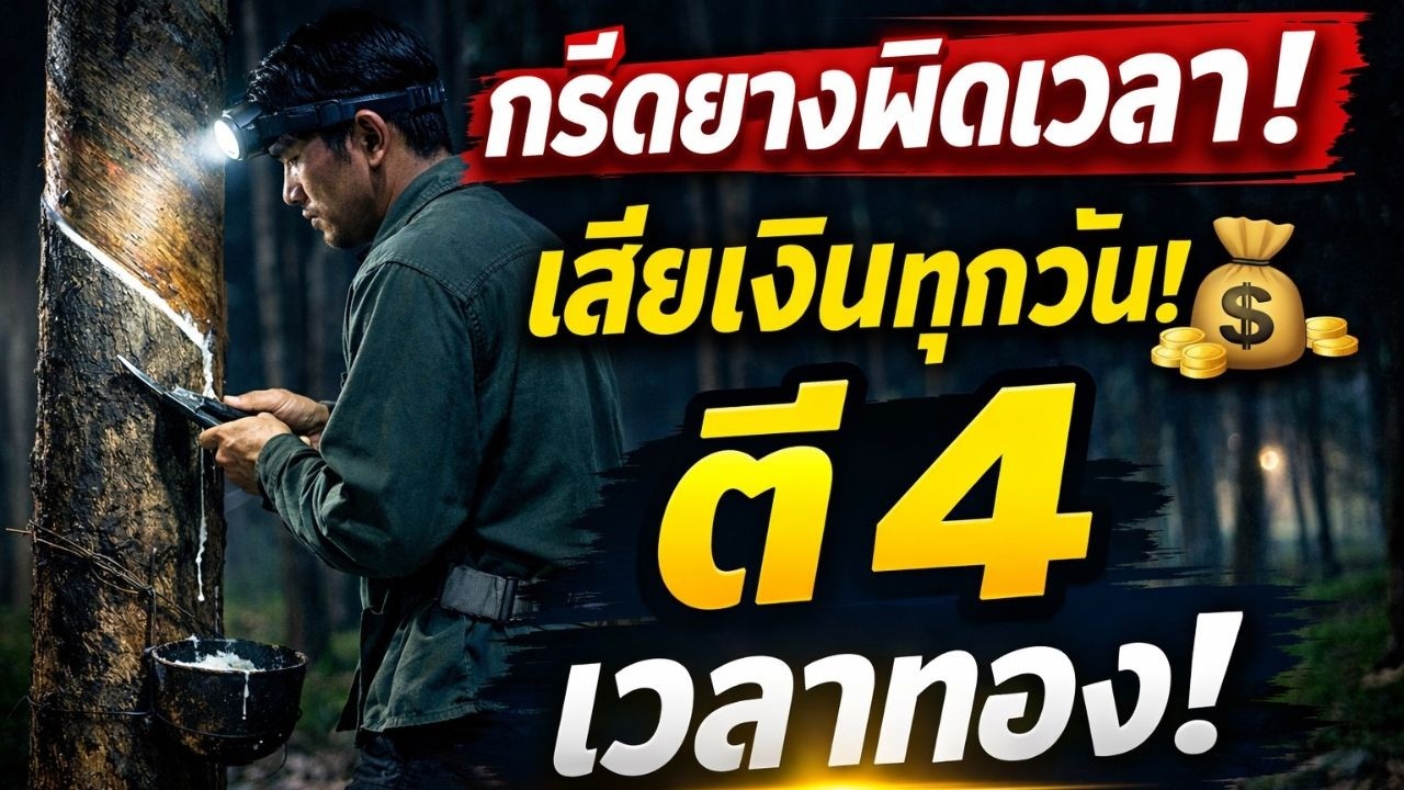 กลางคืนหรือเช้า? ไขข้อสงสัยเวลาทองของชาวสวนยาง