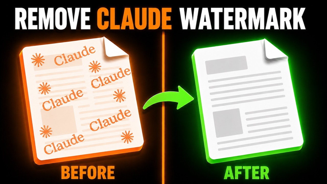 How To Remove Claude's Watermark (One GitHub Repo)