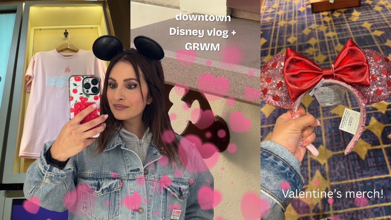 Downtown Disney vlog (new Valentine’s merch!! 💕) + GRWM for my first 2026 Park day🎀🐭🍿| vlog 1