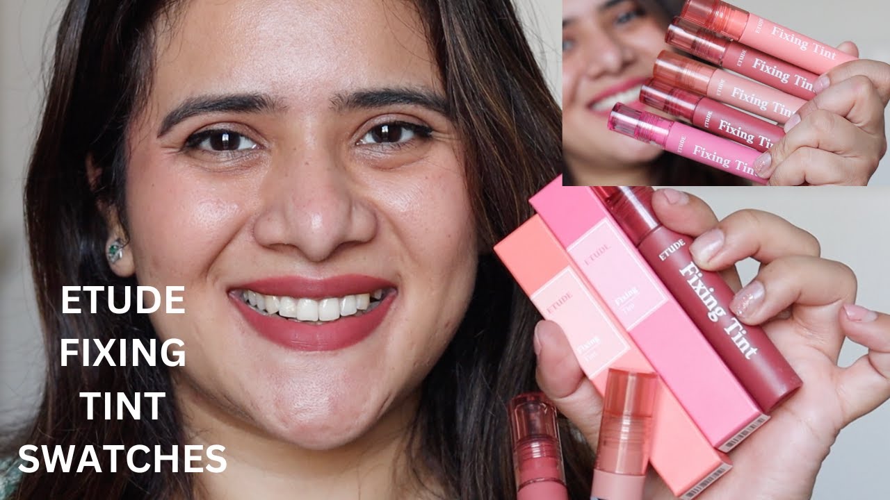 TOP 5 ETUDE FIXING LIP TINT SWATCHES IN NATURAL LIGHT