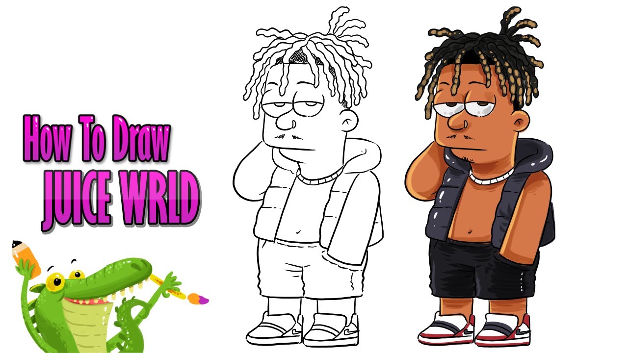 How to draw JUICE WRLD the Simpson style