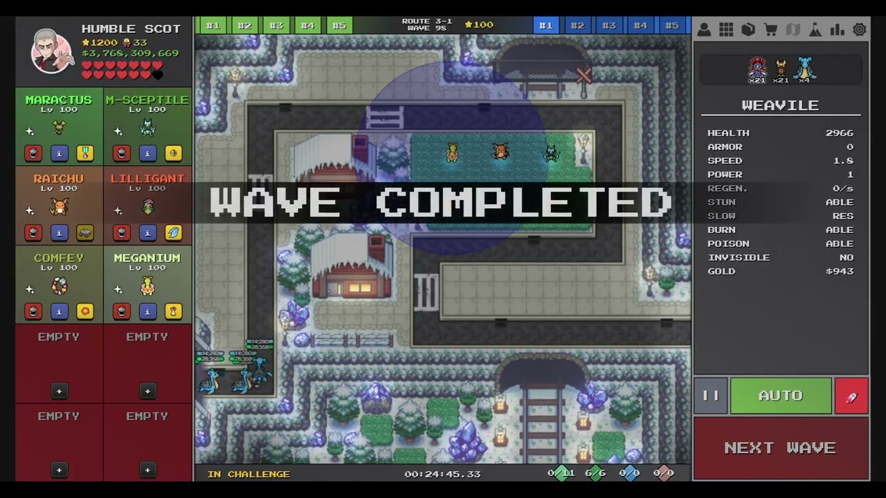 Pokemon Pokepath TD Patch 1.4.4 How To Beat Route 3-1 + Boss Challenge 6 Slots