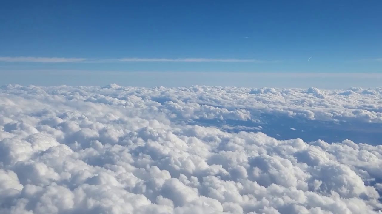 Flying above the clouds - free stock footage