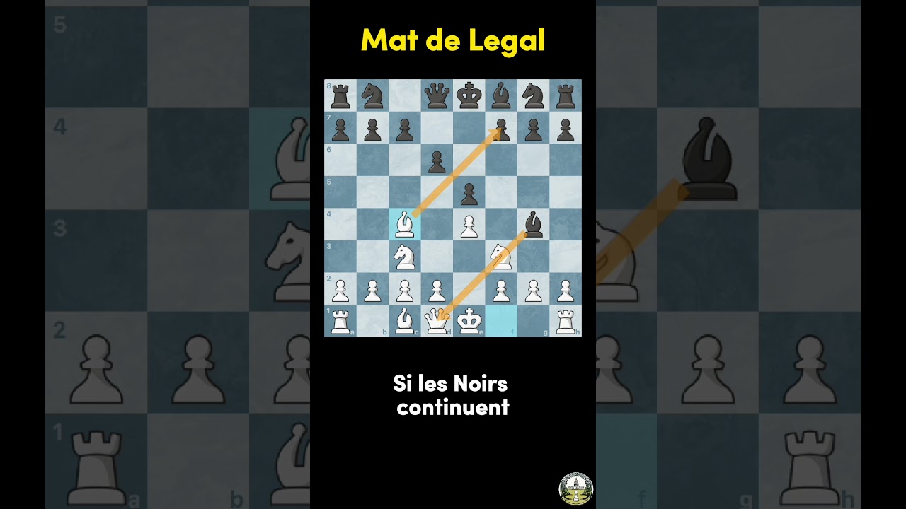 Le mat de Legal | TABLEAUX !#chess #echecs #game