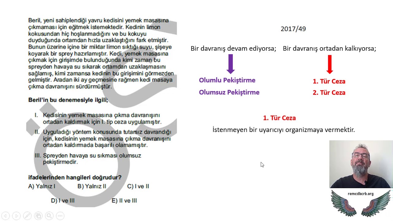 ÖP030 - PS05 - Skinner Edimsel Koşullama Pekiştirme Soruları (2012 - 2019)