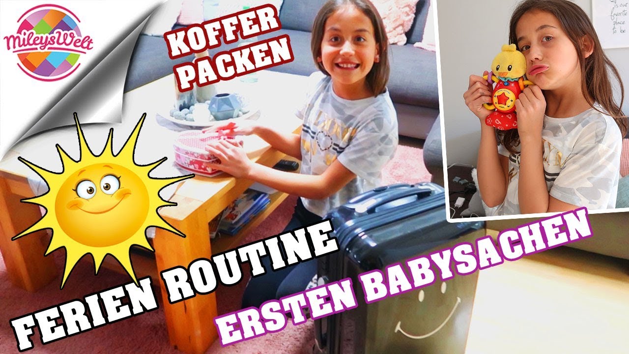 MEINE DAILY FERIENROUTINE - meine ersten Babysachen & Koffer packen - Mileys Welt