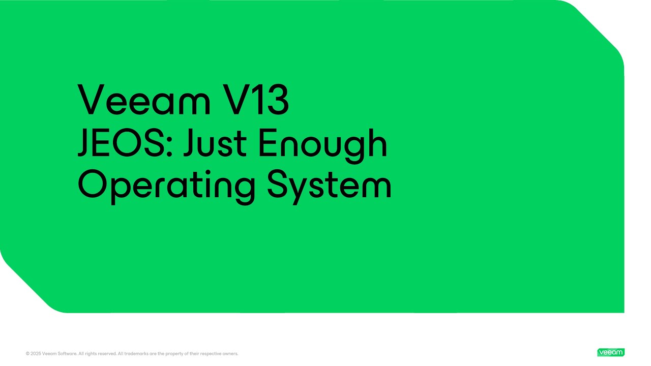 Veeam Software Appliance v13 | JEOS Kurulumu ve Proxy Yapılandırması – Bölüm 3