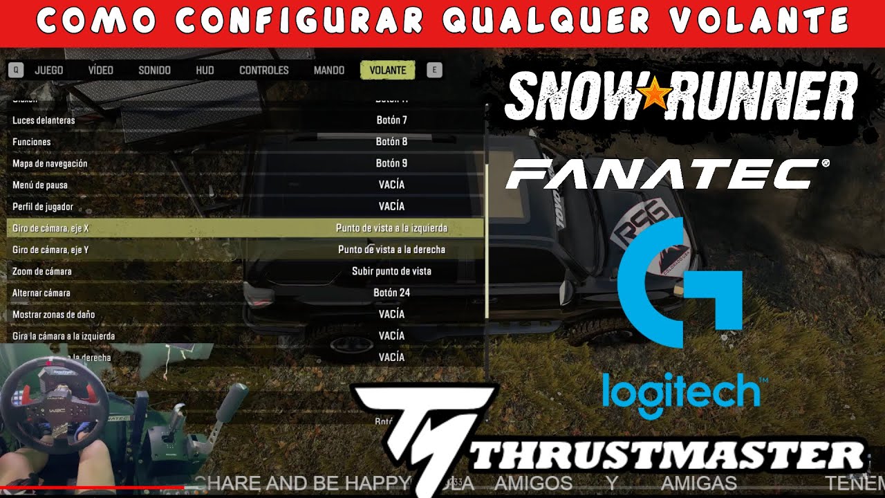 COMO Configurar qualquer volante en Snow⭐️runner