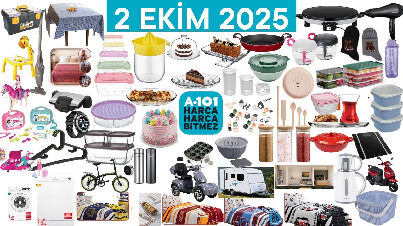 A101 2 EKİM 2025 AKTÜEL KATALOĞU | ÇEYİZ MUTFAK EV GEREÇLERİ TEKSTİL OYUNCAK | A101 İNDİRİM KAMPANYA