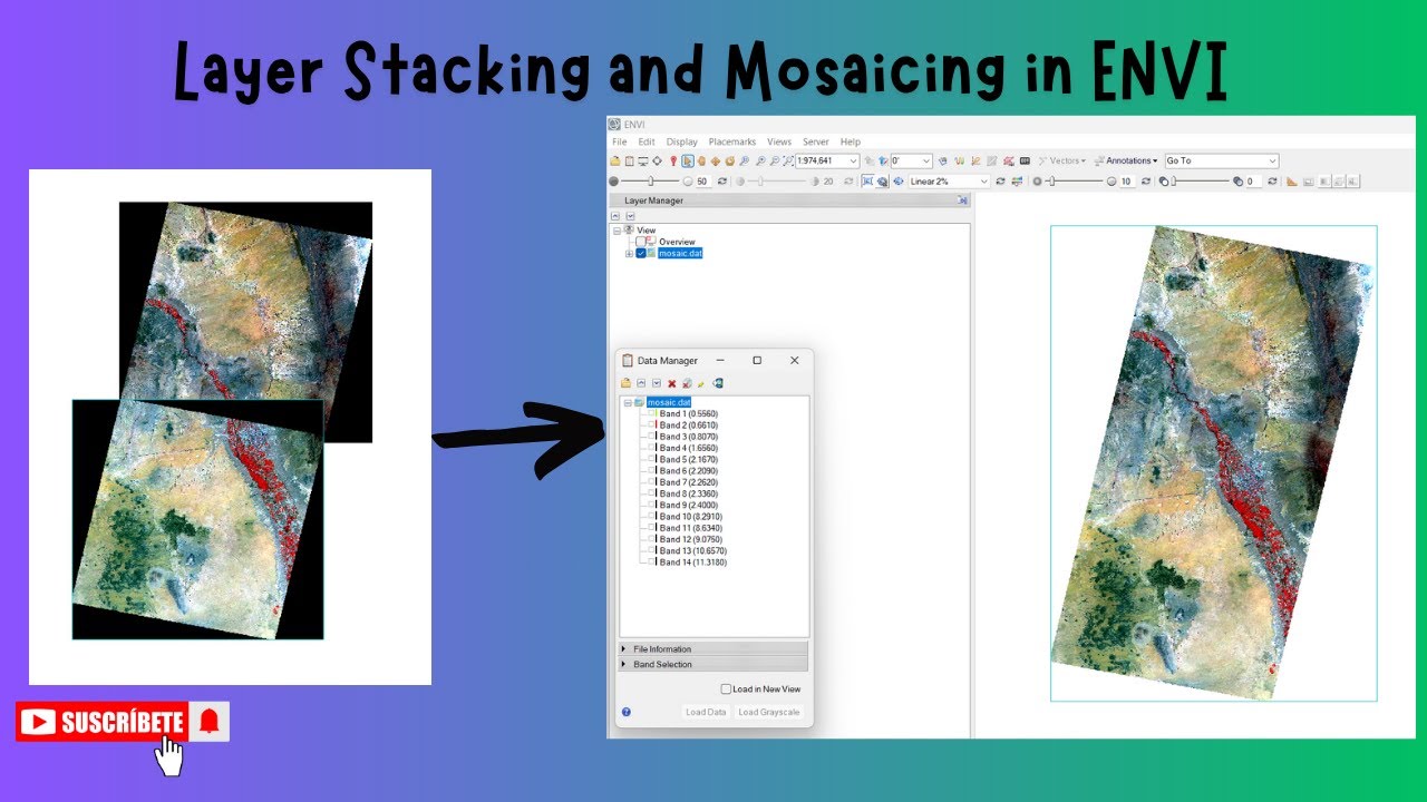ENVI Tutorial: Layer Stacking & Mosaicking with ASTER Imagery