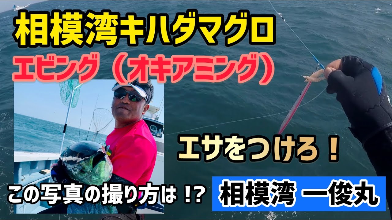 【相模湾キハダマグロ】 オキアミング エビング初挑戦 しゃくらないでヒット 一俊丸 2019年8月 #18