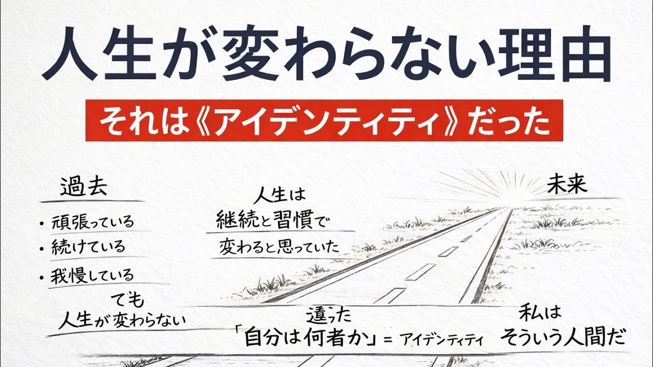 努力しても人生が変わらない本当の理由｜答えは「アイデンティティ」だった