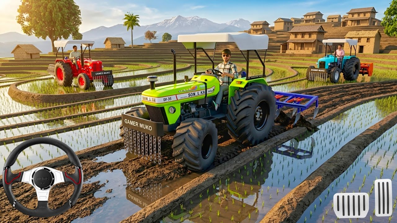 SONALIKA 🚜 // MASSEY 🚜 // MAHINDRA 🚜 // TRACTOR CULTIVATOR 🥭 FROM FARMING 🌾🌿 3D GAM PLAY VIDEO 