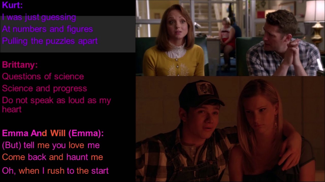 The Scientist Glee Lyrics