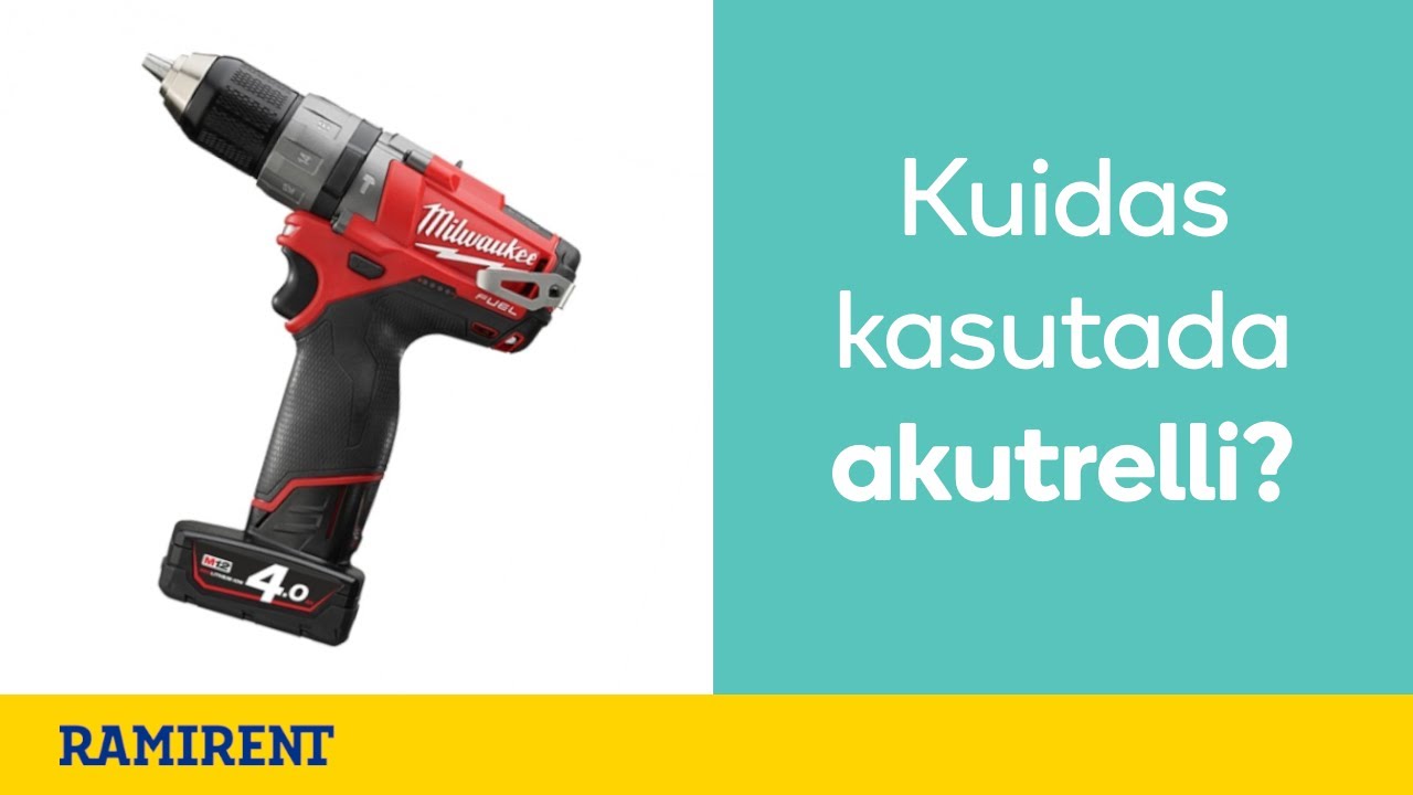 Akutrell Milwaukee M12CPD kasutamine